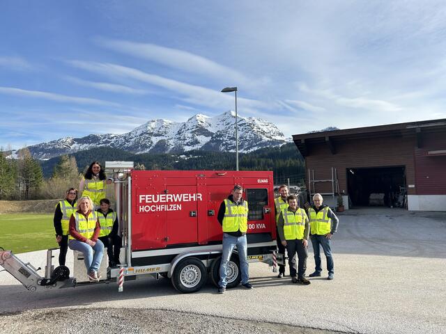 Mobiles Notstromaggregat, betreut von der Feuerwehr. | Foto: Gemeinde