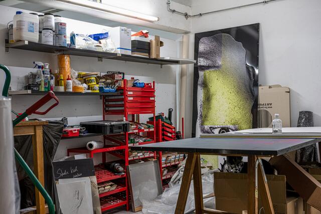 Der Arbeitsplatz eines Künstlers... | Foto: Fux