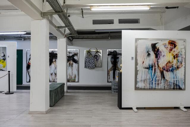 Das Atelier von Jürgen N. Fux vor einem seiner Atelierfesten. | Foto: Fux