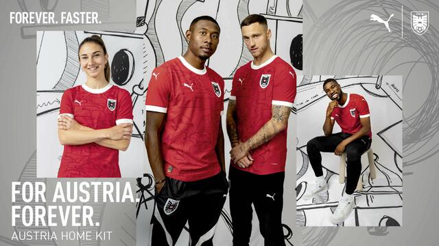 Jugendstil-Ästhetik spielt beim Design der neuen ÖFB-Trikots eine große Rolle. | Foto: ÖFB/PUMA