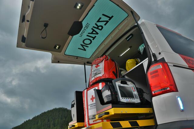Ein schwerer Arbeitsunfall hat sich am Donnerstag in Gußwerk ereignet. | Foto: Rotes Kreuz Mariazellerland 