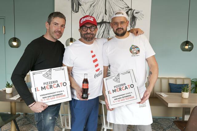 Inhaber Florian Hoffer, Mauro Maloberti und Vincenzo Liguori (v.l.). | Foto: Maximilian Spitzauer