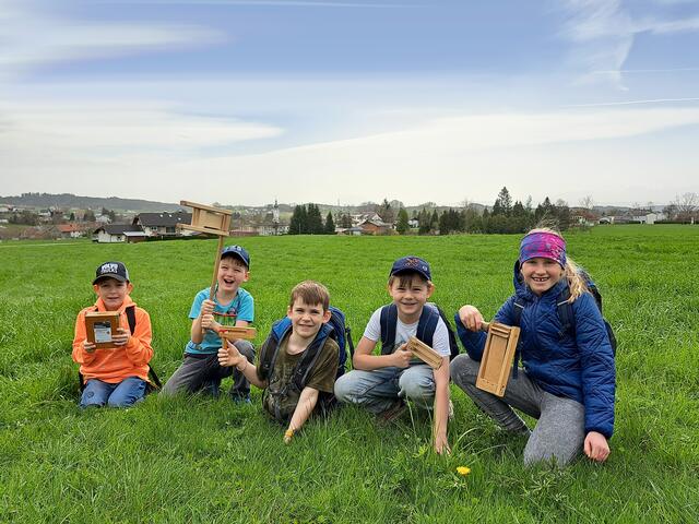 Die Ministaranten aus Frankenburg beim "Ratschen". | Foto: Sonja Schmid