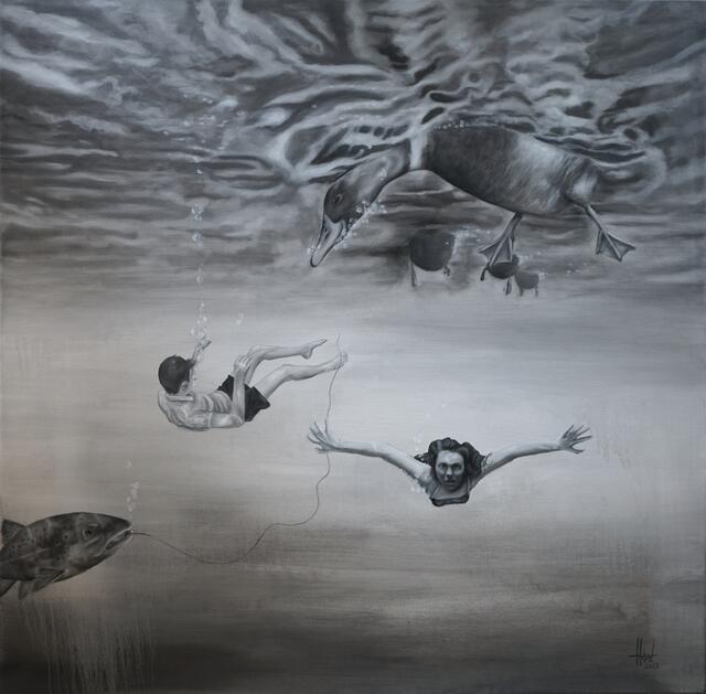 "Als Krone der Schöpfung bestimmen wir das Maß aller Dinge,  jedoch langsam schimmert uns, dass wir als Ganzes zu groß geraten sind und dabei zerstören, was uns nährt und am Leben erhält." aus dem Zyklus „Downsizing“ Das Maß aller Dinge. | Foto: Privat