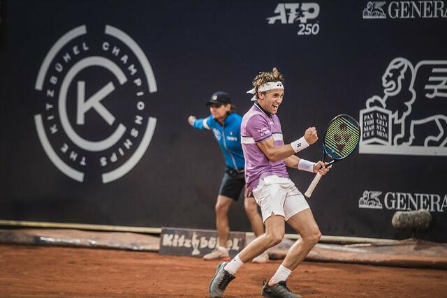 2021 jubelte Casper Ruud in Kitzbühel über den Titel. | Foto: Mia Knoll