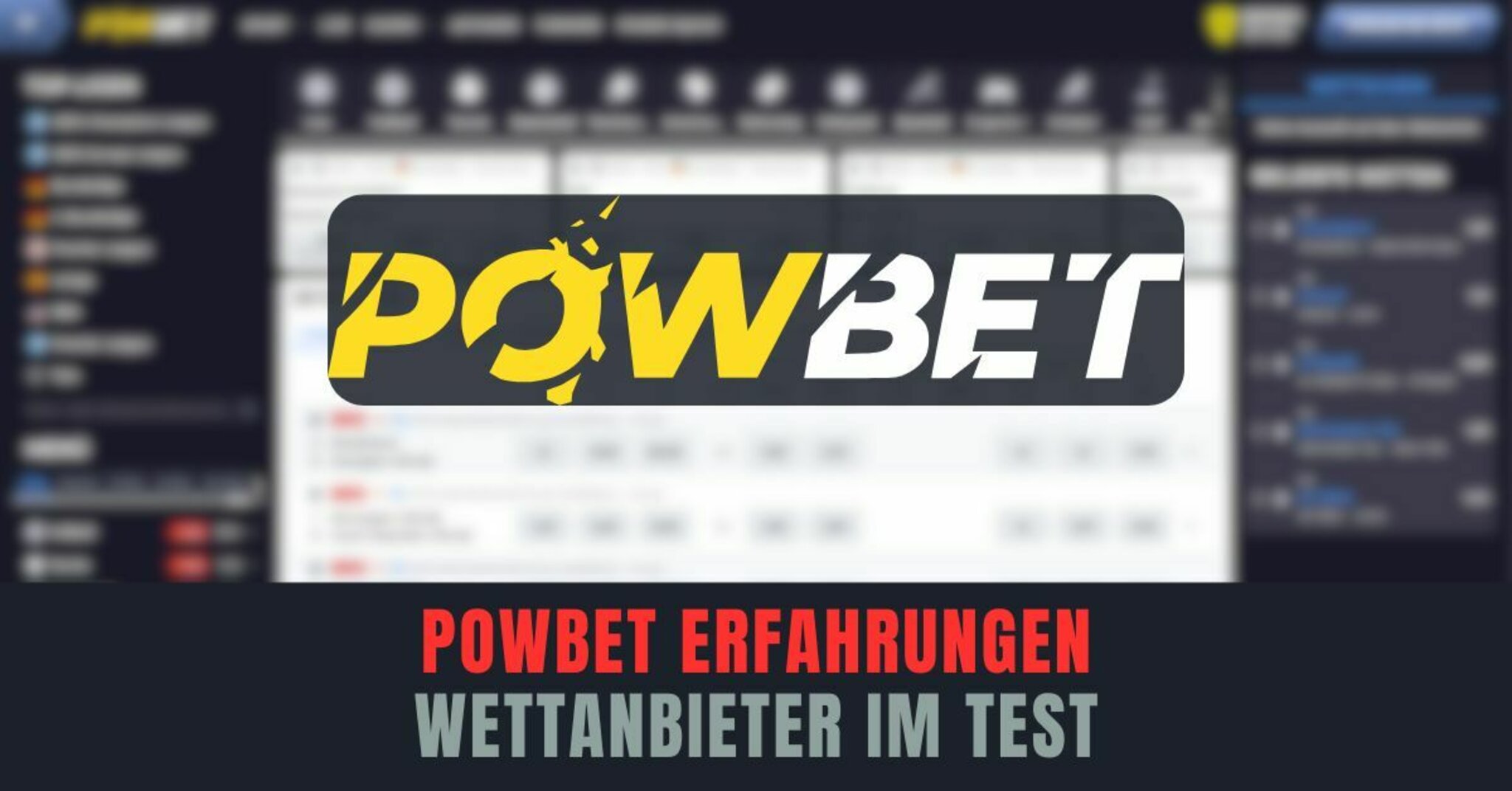 Powbet Sportwetten Möglichkeiten
