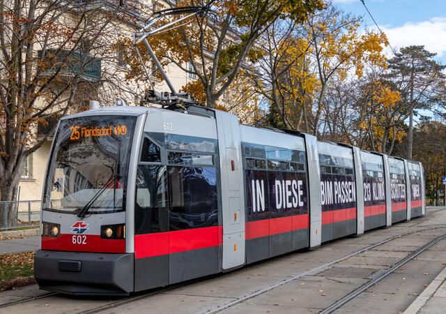 Die Linie 25, aber auch die Linie 26 hat Einschränkungen am Donnerstag. (Archivbild) | Foto: Manfred Helmer/Wiener Linien