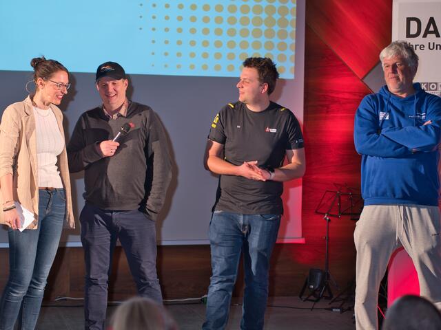 Carina Frei, Martin Nigg (MTBausserfern), Lukas Baumann (Badminton), Andreas Gerstgasser (Pro Tennisschool).