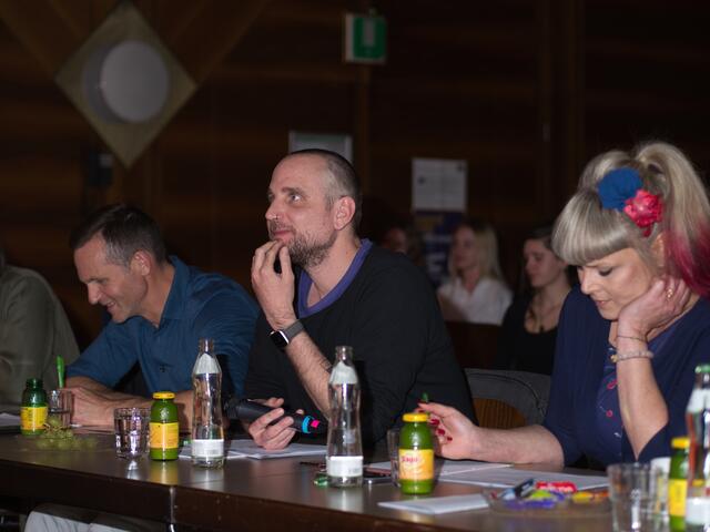 Die Jury: Nicolas Scheidtweiler, Dominik Somweber und Nadja Wolf.