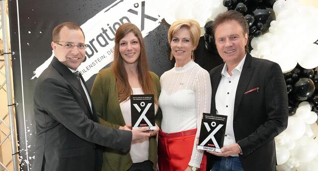 Wirtschaftskammerpräsident Andreas Wirth, Carina Andrea Hauer (Oslip), EPU-Landessprecherin Daniela Jagschitz und Kurt Elsasser (Schattendorf) (v. l.). | Foto: WKB