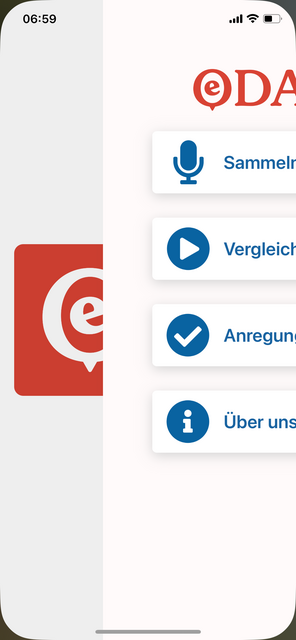 Unser App-Tipp der Woche OeDA ist die österreichische Dialektapp zum Mitmachen. Mit dieser Sprachapp kann der eigene Dialekt genauer betrachtet und mit anderen verglichen werden.  | Foto: Screenshot