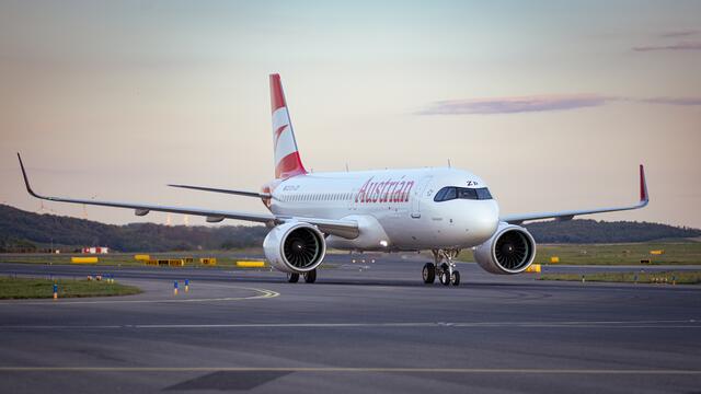 Ein Airbus A320neo soll am Flughafen Wien mit Aufbauten kollidiert sein. | Foto: Austrian Airlines