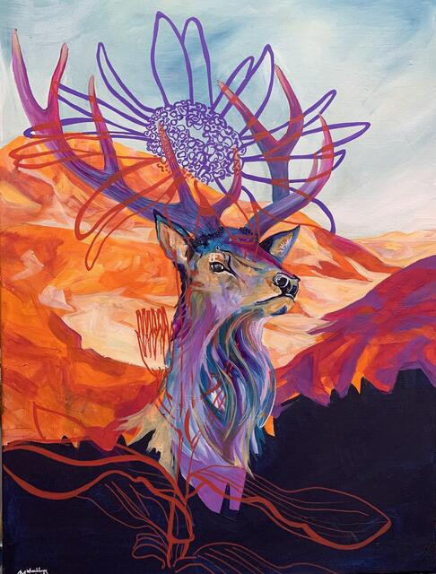 Die Schladminger Künstlerin Marlene Schaumberger präsentiert ihre Kunstwerke auf Einladung vom Verein Kitzbühel Aktiv anlässlich der "Tiroler Tage der offenen Ateliers" in Kitzbühel. | Foto: Künstlerin Marlene Schaumberger