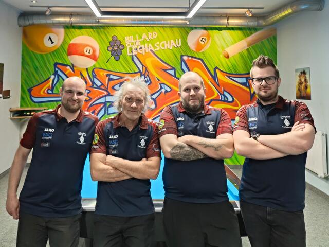 Dritte Mannschaft mit Manuel Bader, Gerhard Strele, Frank Gutmann und René Pernul.