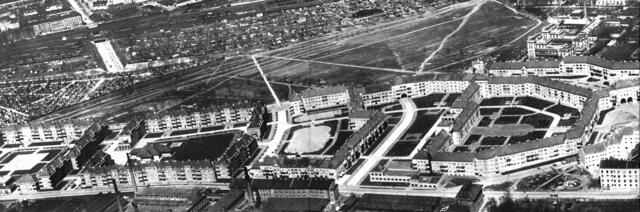 Der George Washington Hof in Meidling und Favoriten von der Luft aus gesehen. | Foto: Harald Anzböck