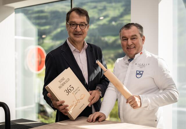 Martin Wetscher und Toni Mörwald waren bestens gelaunt.  | Foto: Wetscher