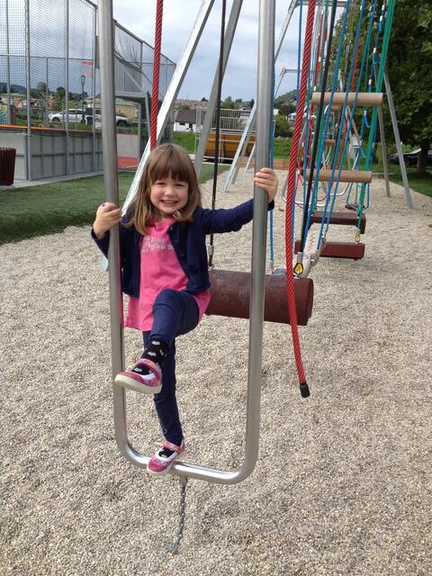 Die Motorikstrecke im Fitnesspark Mondseeland (FIPAMOLA) vermittelt schon den Kleinsten Spaß an der Bewegung. | Foto: Steiner-Watzinger
