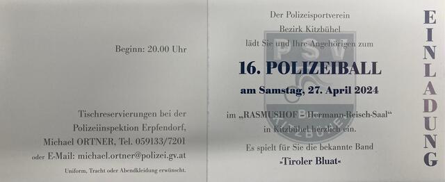 Polizeiball in Kitzbühel. | Foto: PSV