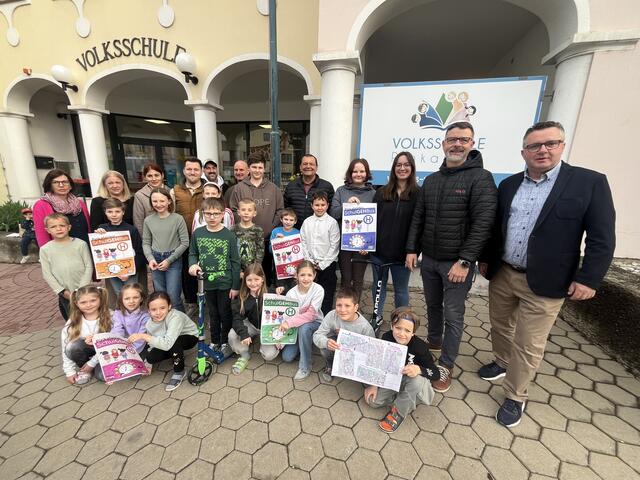 Die Volksschüler in Pinkafeld setzen auf klimafreundlichen Schulweg. | Foto: Carina Laschober-Luif