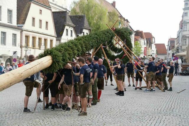 Das Maibaumaufstellen der FF Steyr am Stadtplatz, hat Tradition und ist alle Jahre ein beliebter Treffpunkt für Jung und Alt. | Foto: Peter Röck