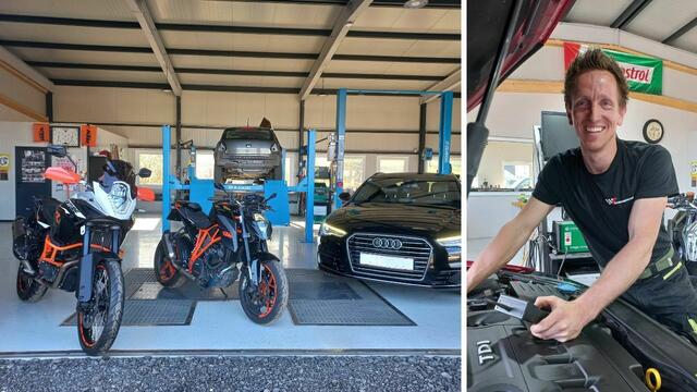 Nach mehreren Monaten Bauphase nahm Daniel Frenkenberger seine Kfz-Werkstätte in Betrieb. | Foto: Privat