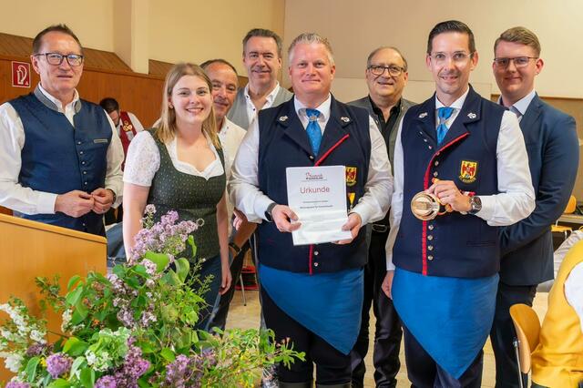 Der Musikverein Bauernkapelle St. Georgen durfte sich über die Tageshöchstpunktezahl freuen.  | Foto: Musikverein, Bauernkapelle St. Georgen