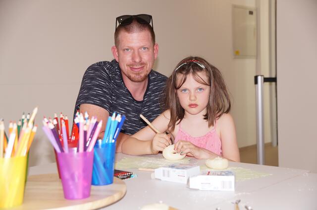 Andreas und Therese Schneider im offenen Atelier
