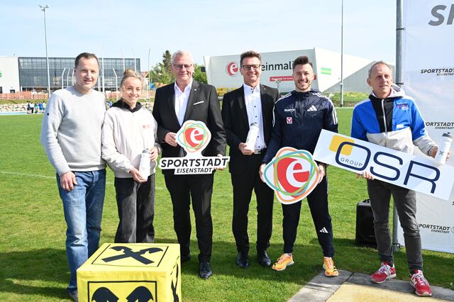Rumpolt, Bredlinger, Steiner, Suttner, Fuchs und Meixner (v.l.) präsentierten das Programm in Eisenstadt. | Foto: Eisenstadt