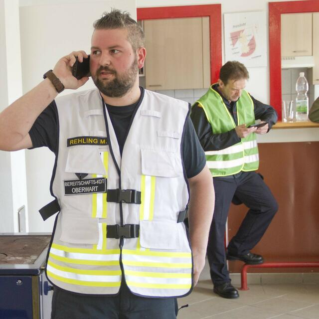 Markus Rehling - Einsatzkommandant aus Oberwart hatte gemeinsam mit Wolfgang Gruber die Einsatzleitung steht im Griff.