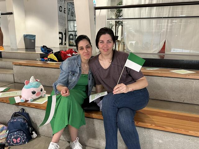Maja Ajdari und Ankica Ivanovic vor dem ersten Spiel.