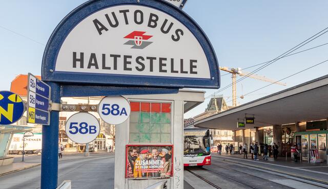 Seit 1. April betreibt Zuklinbus die Strecken 56A bzw. B sowie 58A bzw. B. Bis vor Kurzem war hier noch Dr. Richard unterwegs. | Foto: Manfred Helmer/Wiener Linien
