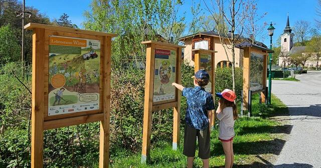Die Schautafeln sind für Groß und Klein. | Foto: TVB Puch