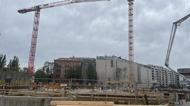 Das Leopoldquartier entsteht auf einer Fläche von drei Hektar und umfasst fünf Baufeldern. | Foto: Kathrin Klemm/RMW