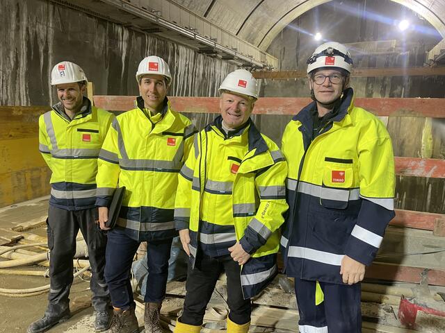 Projektleiter Klaus Feistmantl, Wolfgang Stroppa, Andreas Hammer, Christian Schlatter (v.r.) | Foto: Perktold