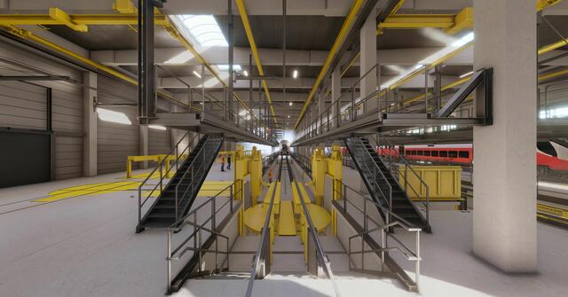 Auch Züge brauchen Pflege. Deshalb errichten die ÖBB jetzt eine neue Instandhaltungshalle für Cityjet Doppelstockzüge in Floridsdorf. | Foto: BV21