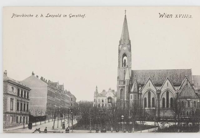 Die Pfarrkirche in Gersthof wurde bis 1891 erbaut. | Foto: Paul Ledermann/Wien Museum