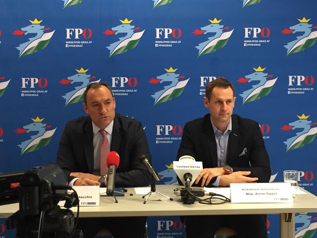 Mario Eustacchio und Armin Sippel traten seinerzeit gemeinsam von allen politischen Funktionen zuürck. Mario Eustacchio ist jetzt wieder da. | Foto: FPÖ Graz