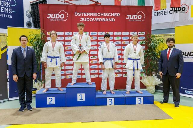 Nick Del Medico holte die Goldmedaille bei der U16-ÖM in der Klasse -81kg. | Foto: Judo Austria/Oliver Sellner