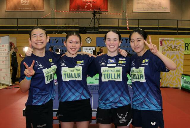 Liu Yuan, Celine Panholzer, Nina Skerbinz und Choi Haeeun. | Foto: Christian Nowotny