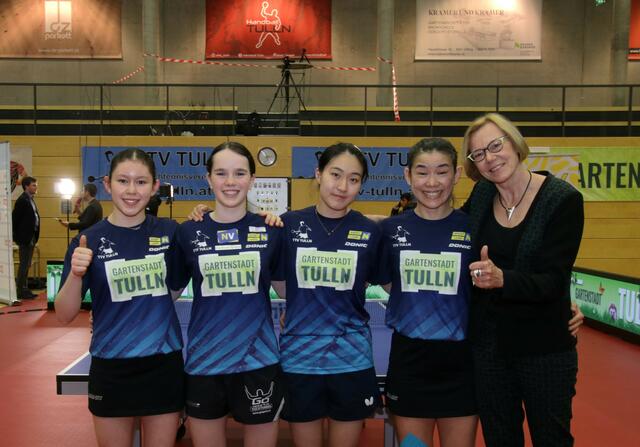 Andreas Hammerschmid, Celina Panholzer, Nina Skerbinz, Choi Haeeun, Liau Yuan und Heike Miller. | Foto: Christian Nowotny