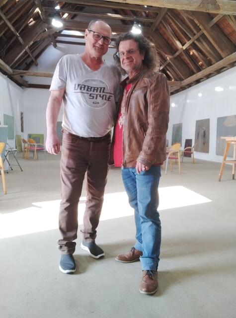 Markus Waltenberger und Rudolf Minarik von der Kunst- und Kultur-Initiative "Unteres Mühlviertel". | Foto: Waltenberger