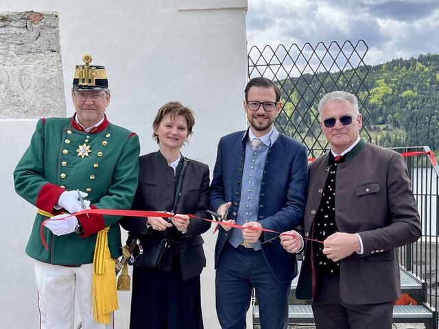 Bürgermeister. a.D. Josef Pleikner, Veronika Palle (Obfrau Tourismusverband Millstatt), Landesrat Sebastian Schuschnig, Bürgermeister Alexander Thoma | Foto: Büro Schuschnig/Habich