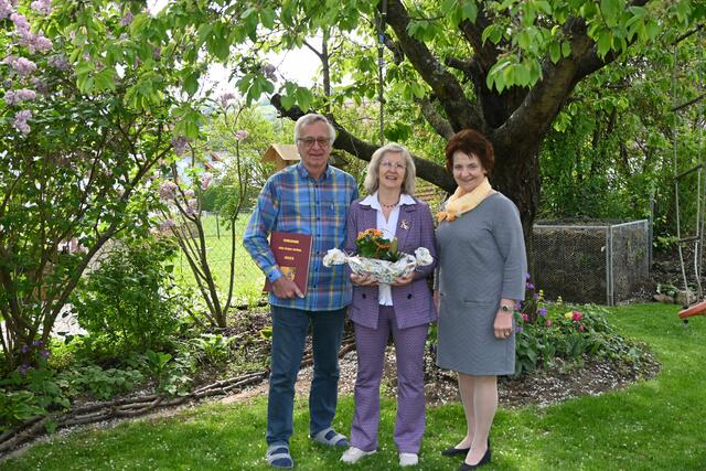 Bürgermeistering Ludmilla Etzenberger gratulierten dem Paar zu 50. Hochzeitstag | Foto: Stadtgemeinde Gföhl