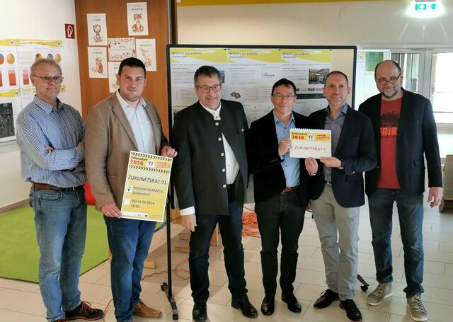Herbert Schneider, Bgm. Markus Baier, Ewald Bussek, Hannes Schaffer, Hannes Heissl und Erwin Mayer.