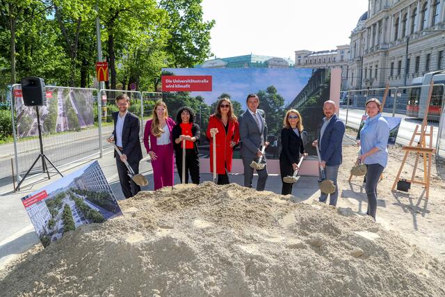 Der Spatenstich für die neue Universitätsstraße fand kürzlich statt. | Foto: Stadt Wien/Christian Fürthner
