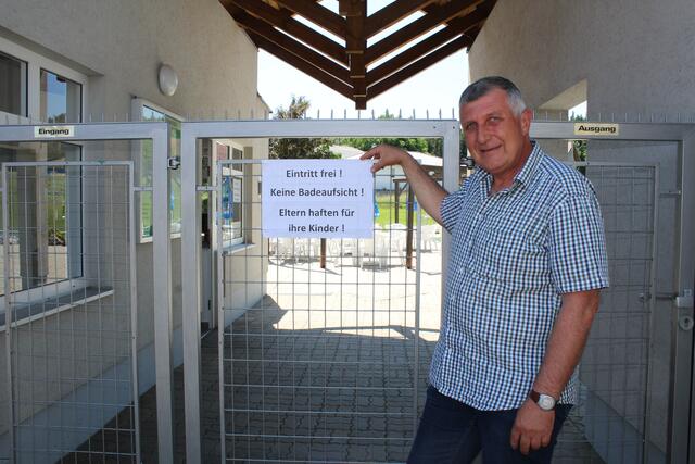 Bürgermeister Gerhard Harant setzt weiter auf Gratis-Eintritt.  | Foto: BRS/Schwendinger