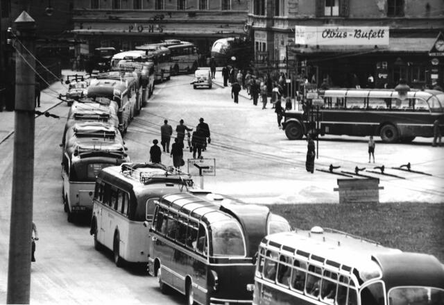 Die Wendeschleife am Europaplatz mit dem legendärten "Obus-Bufett". | Foto: MVG/Archiv
