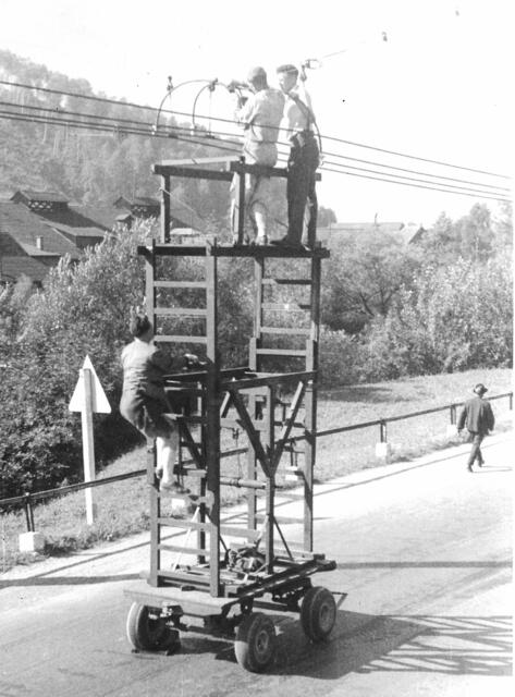 Beim Anlagenbau für die Obus-Anlage. | Foto: MVG/Archiv