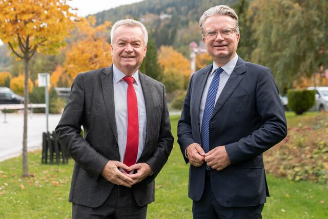 Die Landeshauptleute Christopher Drexler und Anton Lang. | Foto: Land Stmk/Binder