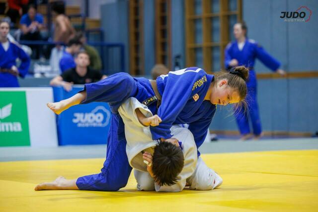 Viel Action bei den Österreichischen Meisterschaften im Judo: Anna Bachler konnte sich im Finale die Silbermedaille sichern. | Foto: Sellner